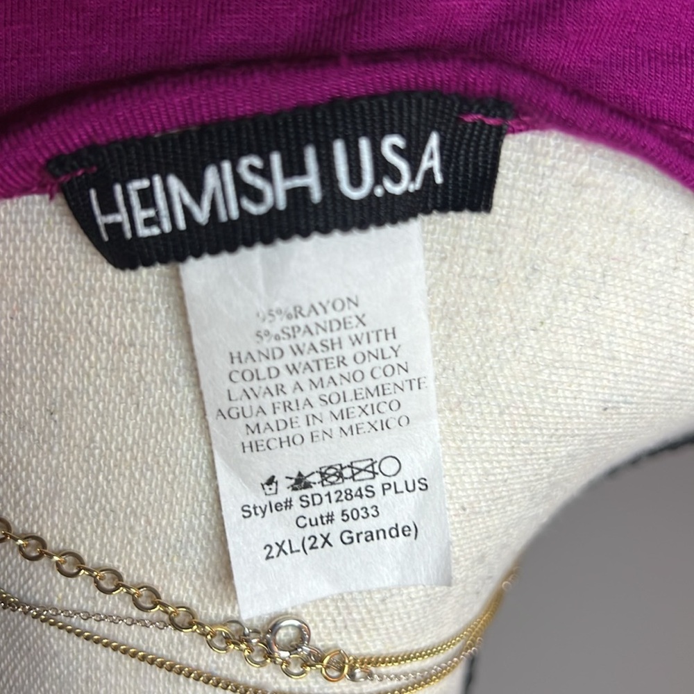 HEIMISH Sleeveless Magenta Maxi Dress NWT 2XL - Picture 4 of 4